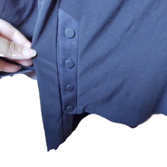 High Low Long Sleeve Black Tunic Top Size 8 - Picture 3 of 4